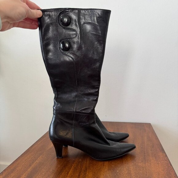 Tahari Minna Boots Black Leather - Picture 1 of 11